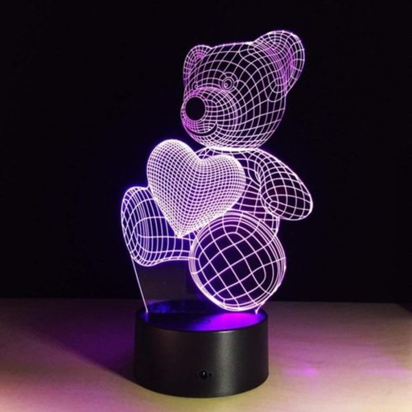 Ray-Velocity3D Optisk Illusion Lampe LED 7 Farver Touch Switch Skift