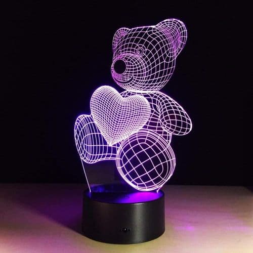 Ray-Velocity3D optisk illusjon lamper LED 7 farger berøringsbryter endring