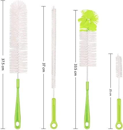 4 kpl vihreä pullonpuhdistusharja setti monitoimiharjat pitkä vesipulloharja pullonpuhdistin