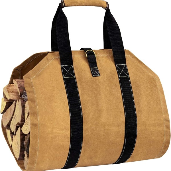 Firewood Tote Bag, Canvas Firewood Bag, Vanntett Wood Log Tote Bag