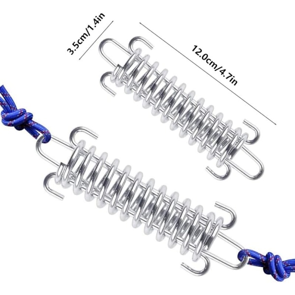 Højstyrke fjederlås 4 stk. stålfjeder til markise strammer fjeder strammer rejsetelt tilbehør fjeder spænder KLB