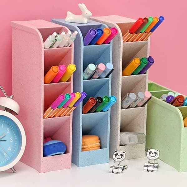 4-pack pennhållare organizer, multifunktionell pennhållare, stor kapacitet KLB