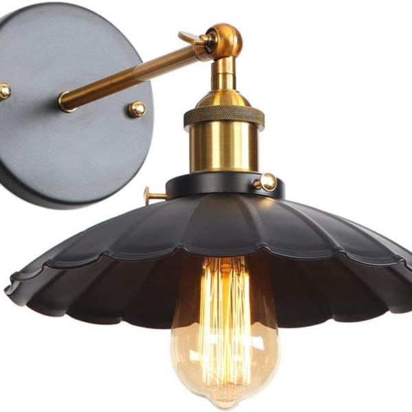 Vintage væglampe Retro væglampe Industriel stil Justerbar Messing Finish Vinta