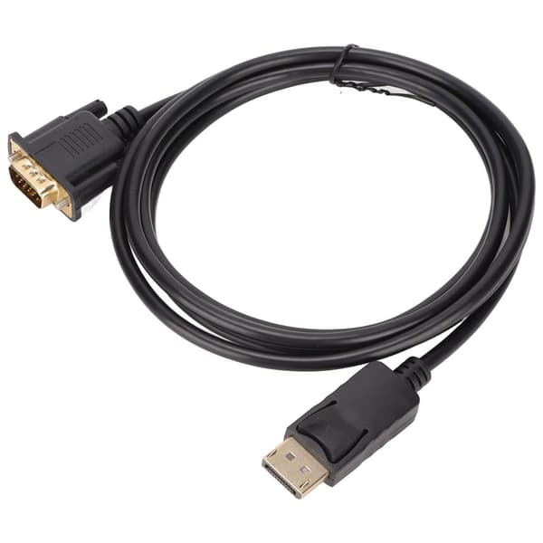 DP til VGA adapterkabel, han til han, HD 1080p, forgyldt KLB