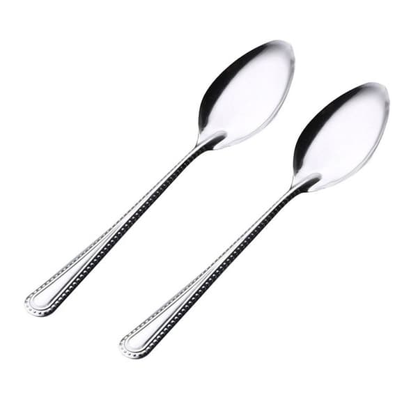 100-delad middagsskedset (16 cm), silverfärgat rostfritt stål