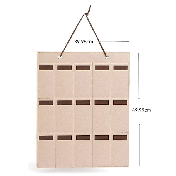 Vägghängd förvaring för glasögon Khaki 50x40 cm