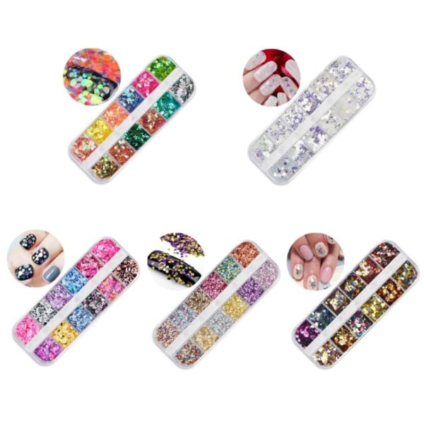 2st Nail Art Butterfly Laser Symphony Paljetter-30:e