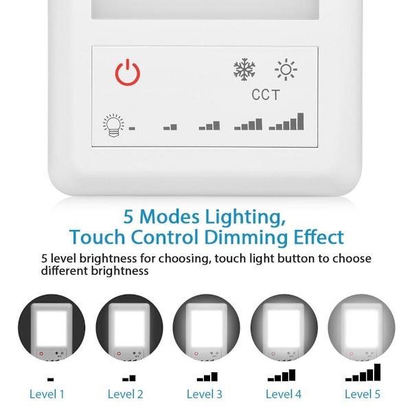 Ebtools DC12/24V 28 LED RV loftslampe, touch control LED KLB