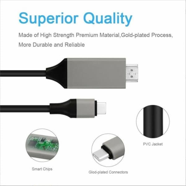 S8 S9 Matkapuhelinsovitin Kaapelityyppi C HDMI USB3.1 Android Musta