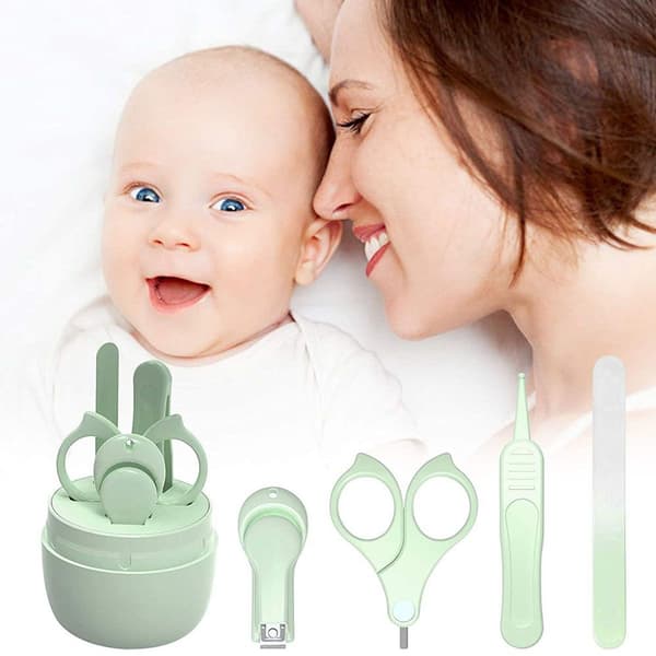 Babysæt til negle, babysæt til manicure og pedicure med mintgrøn KLB