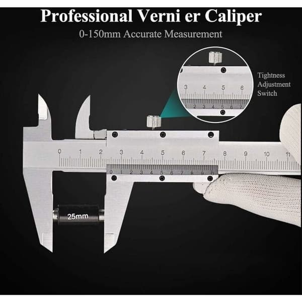Professionel rustfri ståltang, 150 mm, præcisionsdigitaltang a