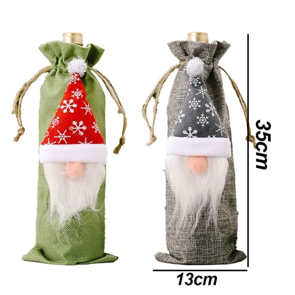 Jultomteflaskaöverdragsväskor Flaska kappa Hemmastil 3 KLB