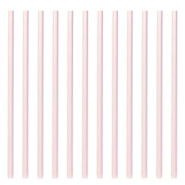 Uudelleenkäytettävät lasipillit, kirkkaat lasiset juomapillit, - Perfect Pink