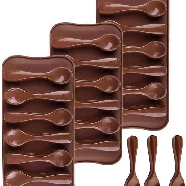 Silikone chokoladeskimmel ske ske silikone bageform til chokolade 3 silikone