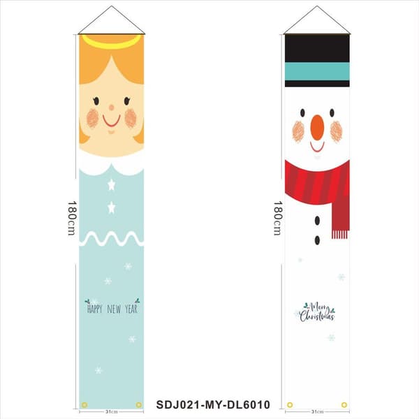 Glædelig Jul Banner Skilt - Julepynt til Hoveddøren KLB
