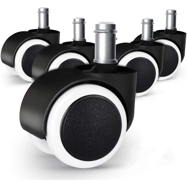 x kovia lattiaa varten tarkoitetut pyörät, pyörivät tuolin pyörät, 11 mm / 48 mm, pyöräsetti toimistotuolille