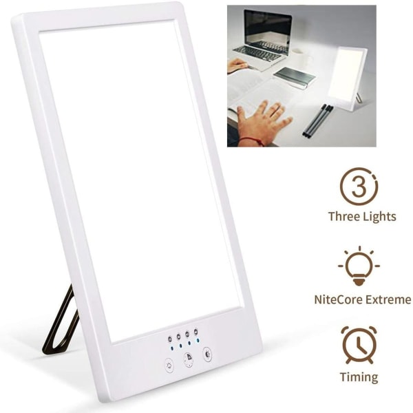 Päivänvalolamp 12000 lux, LED-valoterapia lamppu, päivänvalon simulointi KLB