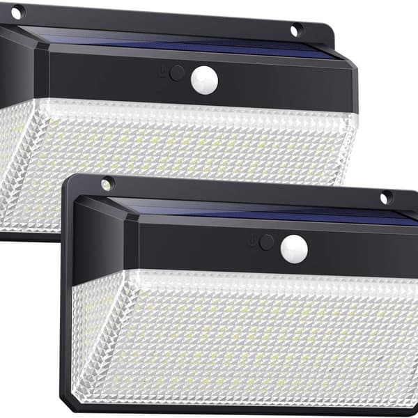 158LED solcelle væglampe med tresidet lys