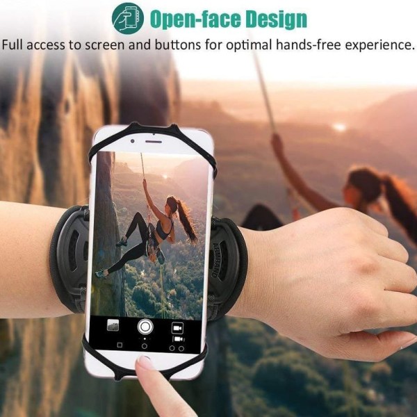 Phone case löpande, 360° rotation handled mobiltelefonhållare jogging för alla