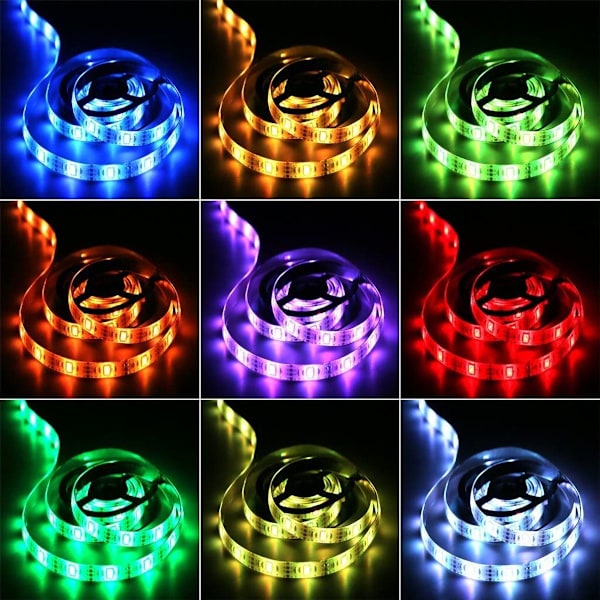 6,56ft Cisea batteridrivna LED-remsor fjärrkontroll 24 knappar DIY inomhus
