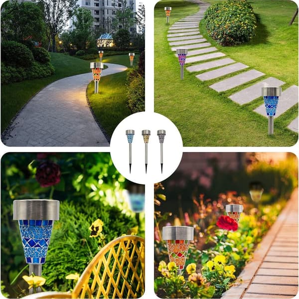 Solcelle stilamper - mosaikglas