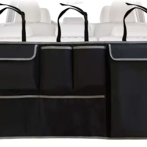 Bilbagagerumsarrangør med velcro-fastgørelse Bil Multi Pocket Organizer