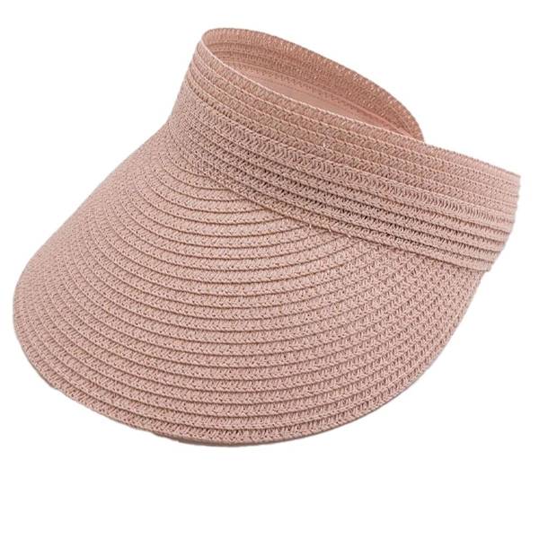 Halmhattar för kvinnor, solskydd för kvinnor, strandhattar för kvinnor, rosa