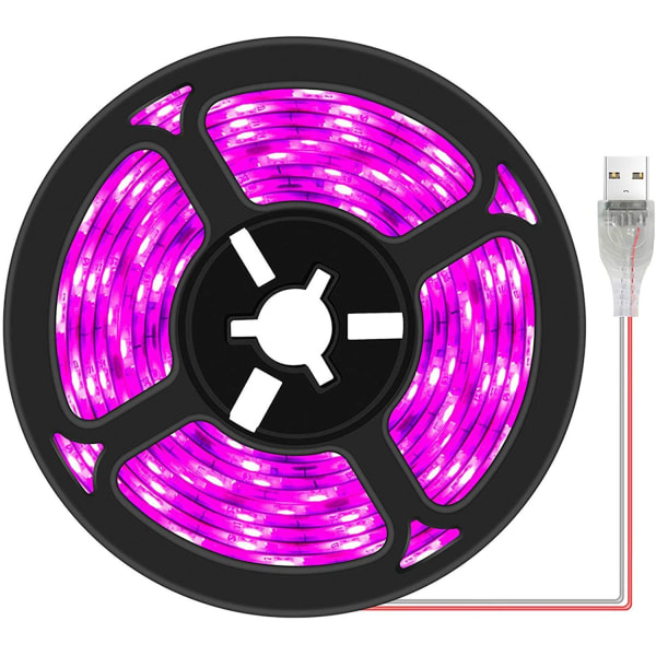 LED-växtbelysningsremsor Vattentät Full Spectrum Inomhusväxt Succulent Hydroponics Växthus Trädgårdsarbete USB-ljusstänger