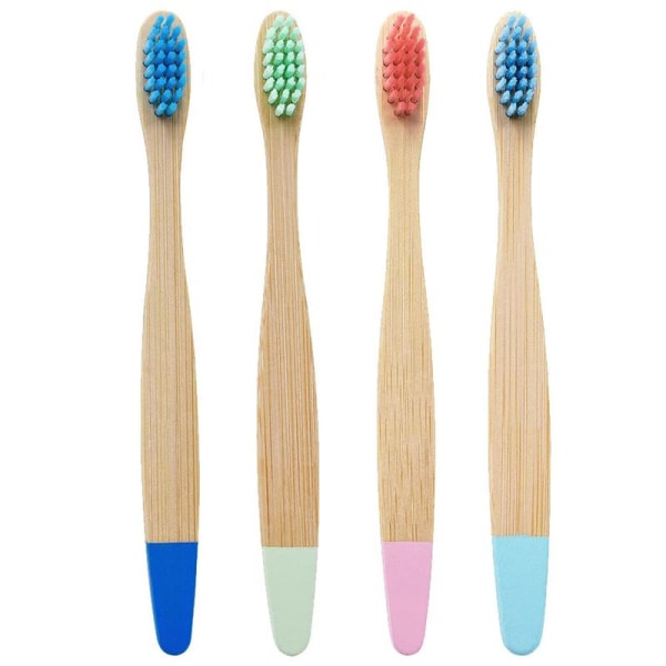 Ekologisk baby bambu tandborste | Fyra färger | Mjuk fiber stil 2