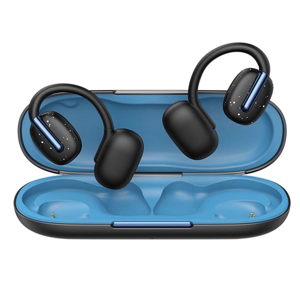Öppna-öra trådlösa hörlurar Bluetooth 5.3 med svart