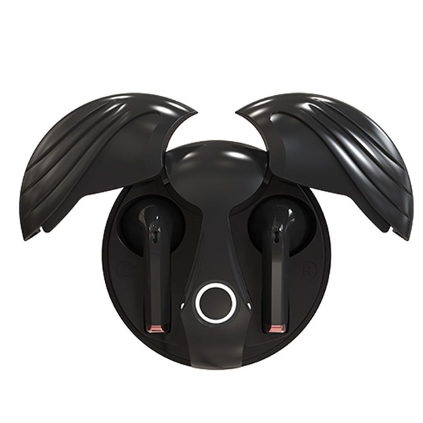 Trådlösa hörlurar, Bluetooth 5.0 hörlurar, case, svart