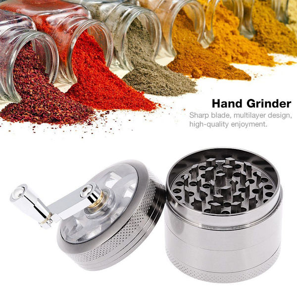 Hand Crank Spice Grinder 4 lager zinklegering Mini Special