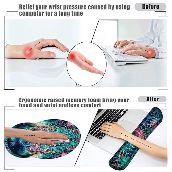 Ergonomisk musmatta för smärtlindring handledsstöd för style1