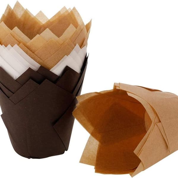 Xinzistar 150 st muffinformar i papper, tulpanformar, bakformar, cupcakeformar