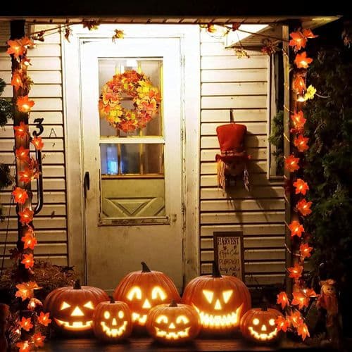 Efterårslys, efterårsdekorationer, efterårsdekorationer til hjemmet, i alt 19,6