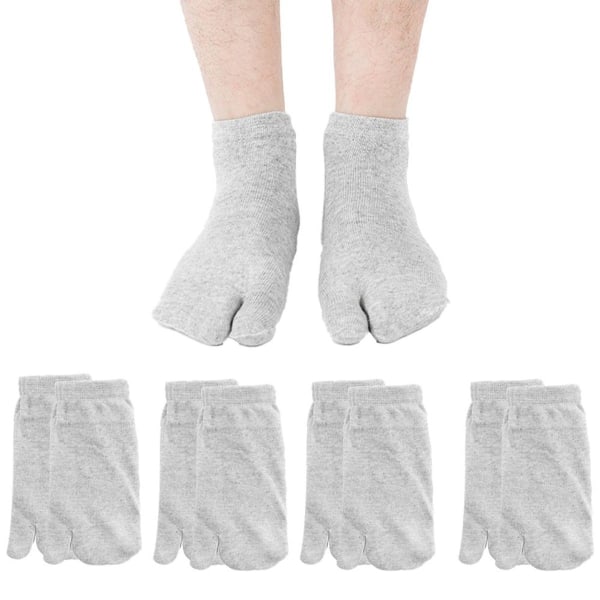 paria miesten sukkia, lyhytputki kaksisormisukat, vaaleanharmaa KLB