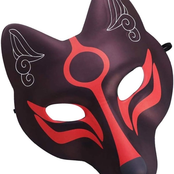 Fox Japanese Kabuki Kitsune Masker til Mænd Kvinder Børn Maskerade Kostume KLB
