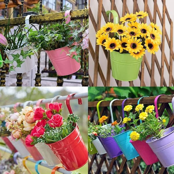 10-pack Metallhängande Planter Vas Växtkorg med