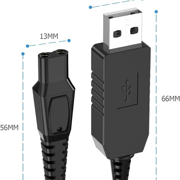 15V opladningskabel til Philips 3000 5000 serie, USB opladningskabel til Philips 3000 5000 7000-