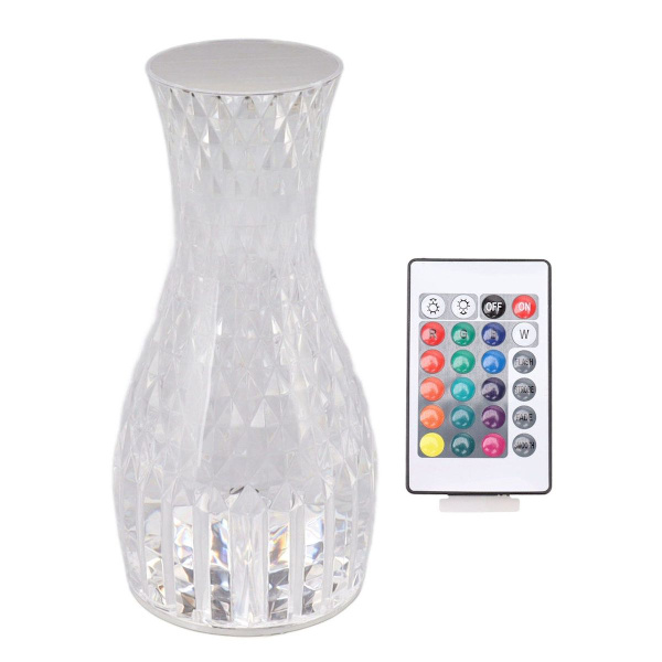 Krystall Diamantlampe, Kronblad, Rose, Lys og Skygge, Diamant KLB