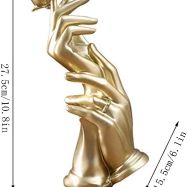 Hånd i hånd rose statue skrivebordsornament, bryllup, valentinsdag