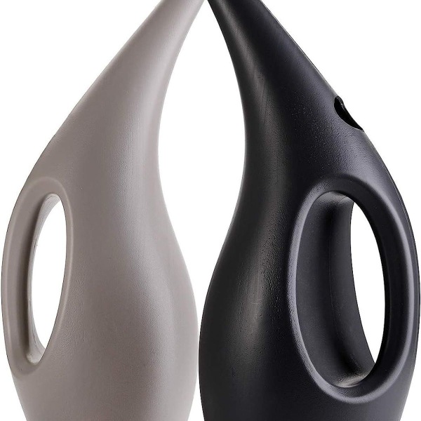 2-pack 0,4 gallons plastkannor för vattning, elegant vattenkanna, liten vattenkanna KLB