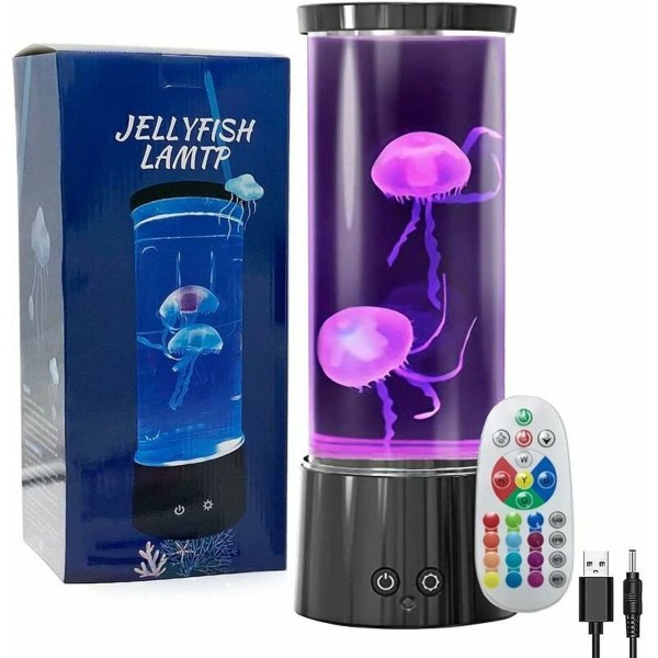 Jellyfish Meduusalamppu, 16 väriä Akvaario Laavalamppu KLB