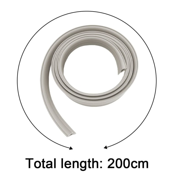 2 meter kantlist PVC mattkantlist gummimatta beige
