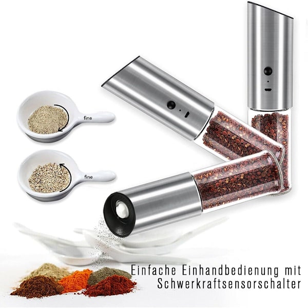 Laderbar elektrisk pepperkvern, elektrisk pepperkvern, kvern KLB
