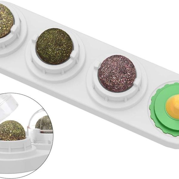 Kissankarkit luonnollisilla catnip-lehdillä, syötävät pallot, KLB