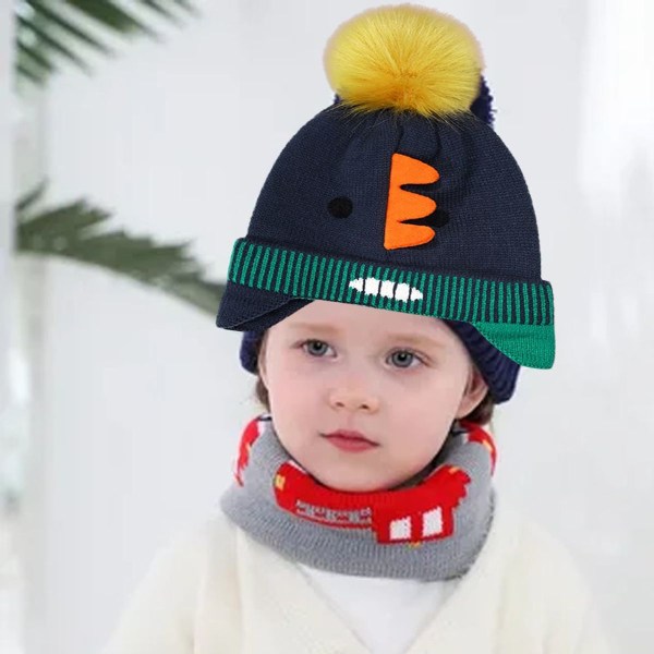 Barnhatt, varm vinterhatt för pojkar och flickor, fleecehatt, stil 4