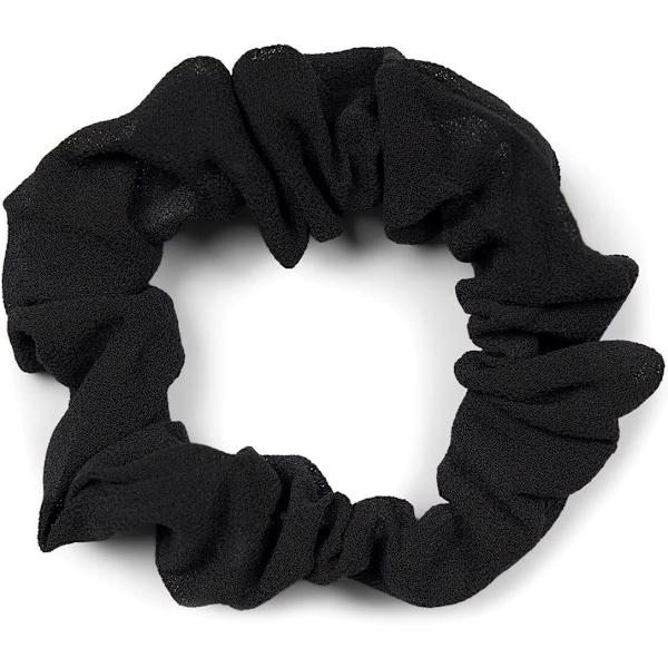 Retro-stil sløjfe med plisseret slips, elastik, scrunchie, flettet elastik, hårbånd, farve: sort