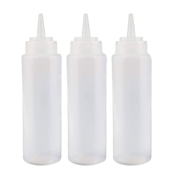 Vegena klemmeflaske i plast, 4 stk 240ml plast klemmeflaske KLB