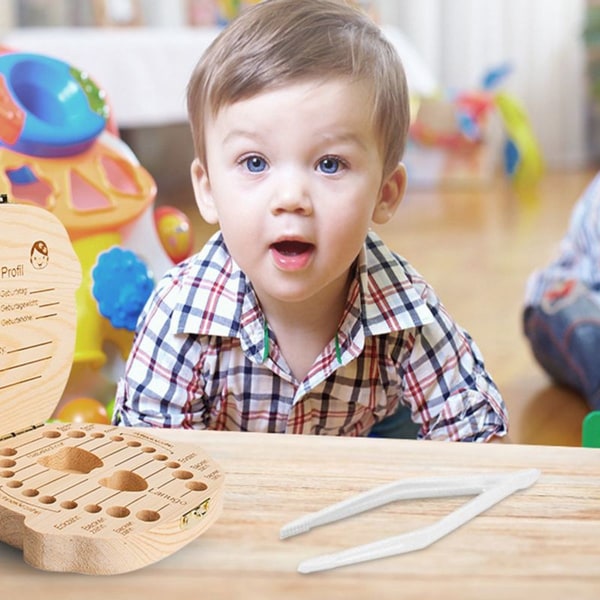 Hammaslaatikko puinen maitohampaiden laatikko, maitohampaiden laatikko puusta tytöille KLB